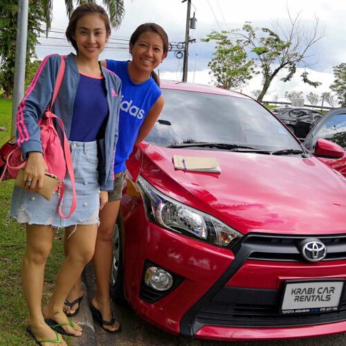 Rent Toyota Yaris red in Krabi Thailand